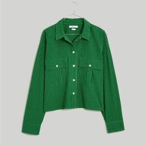 Poplin Cargo Button-Up Shirt